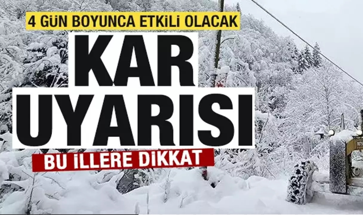 Meteoroloji son dakika duyurdu! Kuvvetli kar yağışı ve sağanak uyarısı! 4 gün sürecek