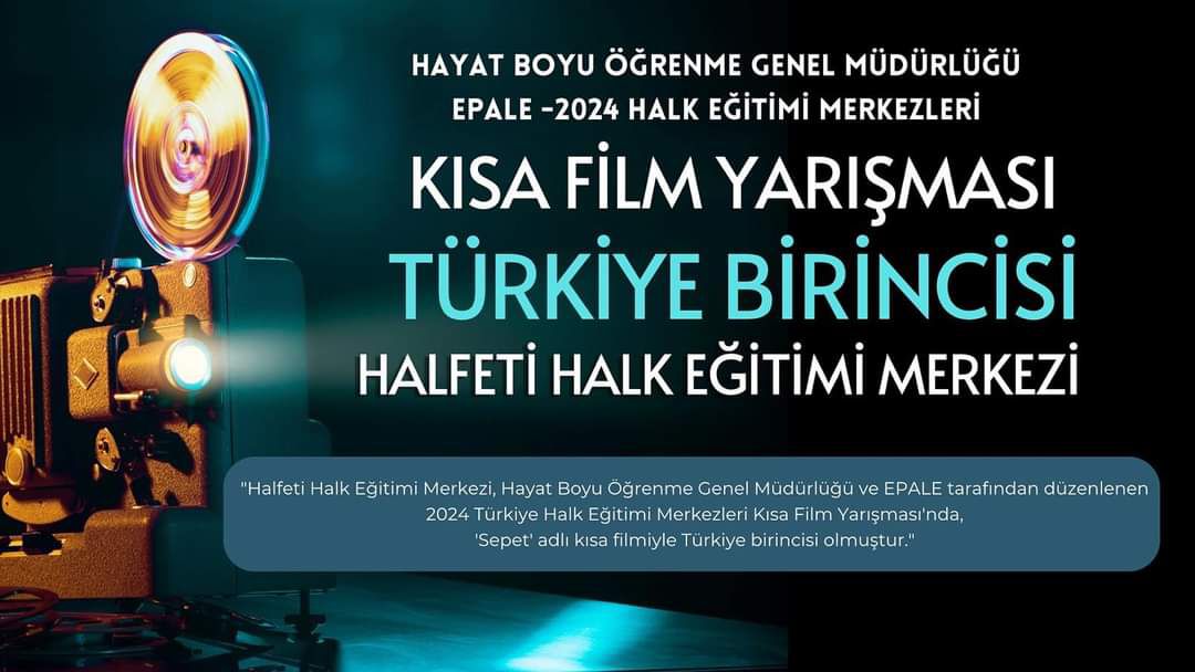 *Halfeti Halk Eğitimi Merkezi’nden Büyük Başarı: “Sepet” Kısa Filmi Türkiye Birincisi Oldu*