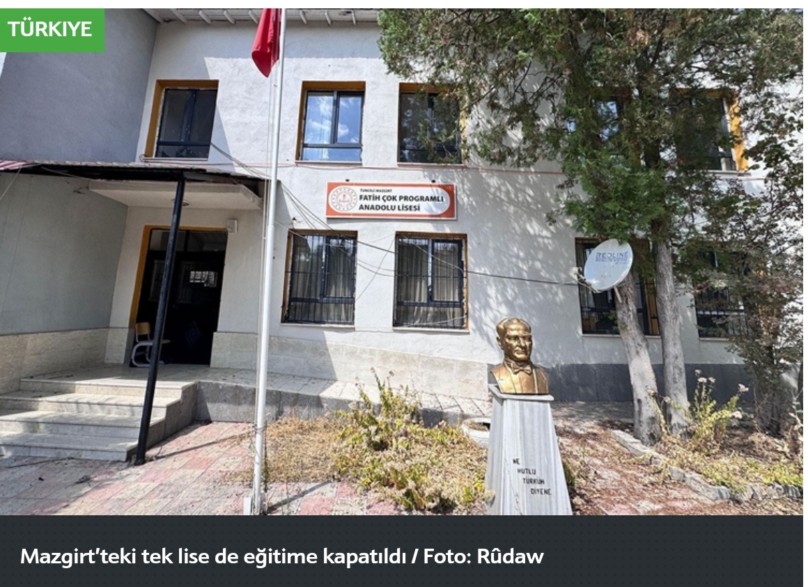DERSİM - Mazgirt’teki tek lise eğitime kapatıldı