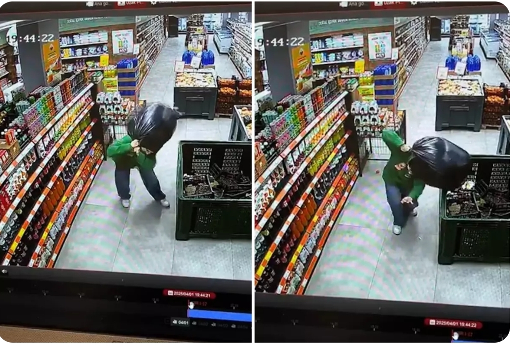 Zincir Markette Yürek Burkan Anlar: Genç Çalışan Çöp Torbasının Altında Kaldı*