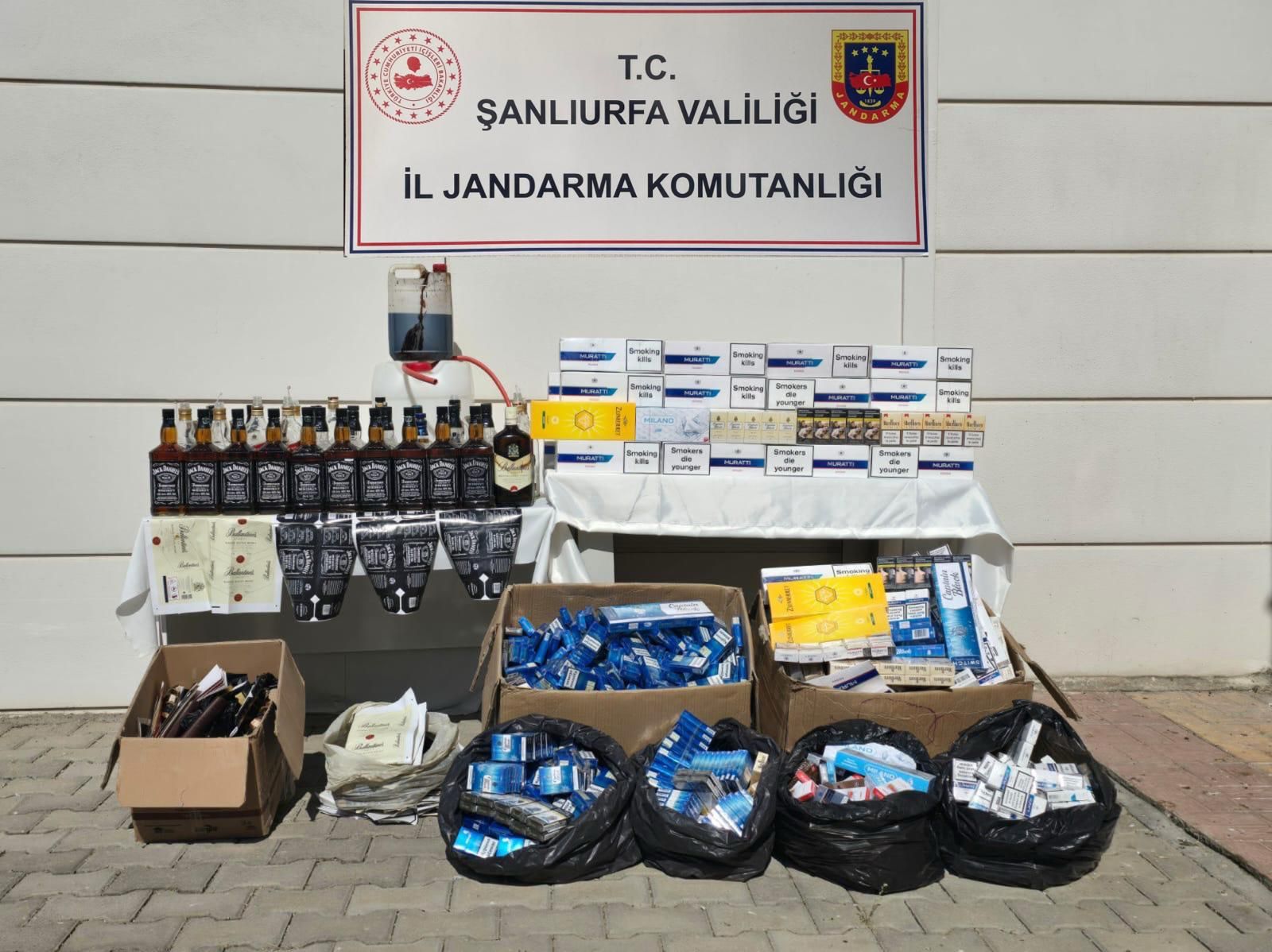 Şanlıurfa İl J.K.lığı tarafından “Tütün ve Alkol  Kaçakçılarına Yönelik” operasyonlar devam ediyor