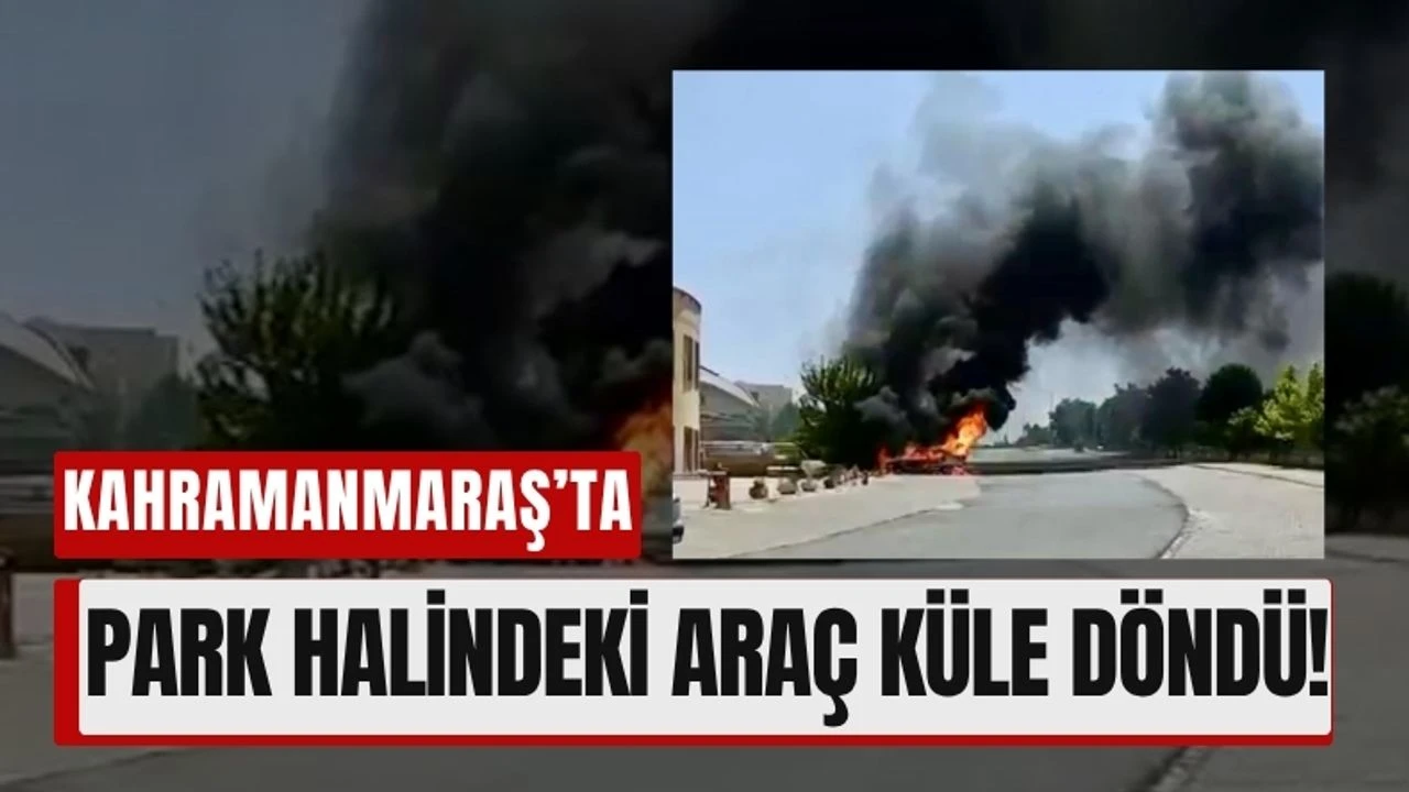 KSÜ Önünde Otomobil Yandı: Hurda Yığınına Döndü!