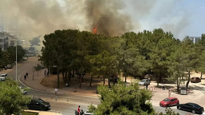 Antalya'da yerleşim yerine yakın alanda korkutan yangın!